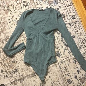 Abercrombie & Fitch Teal Ribbed Top